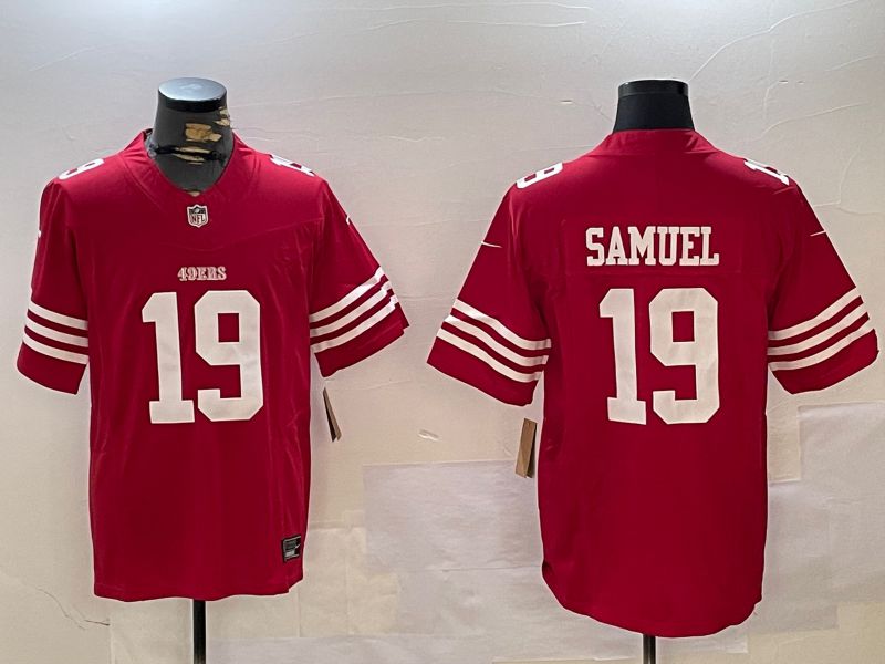 Men San Francisco 49ers #19 Samuel Red three generations 2024 Nike Limited NFL Jersey style 6